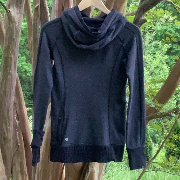 Lululemon Think Fast Hoodie Heathered Herringbone Black - Picture 11 of 16